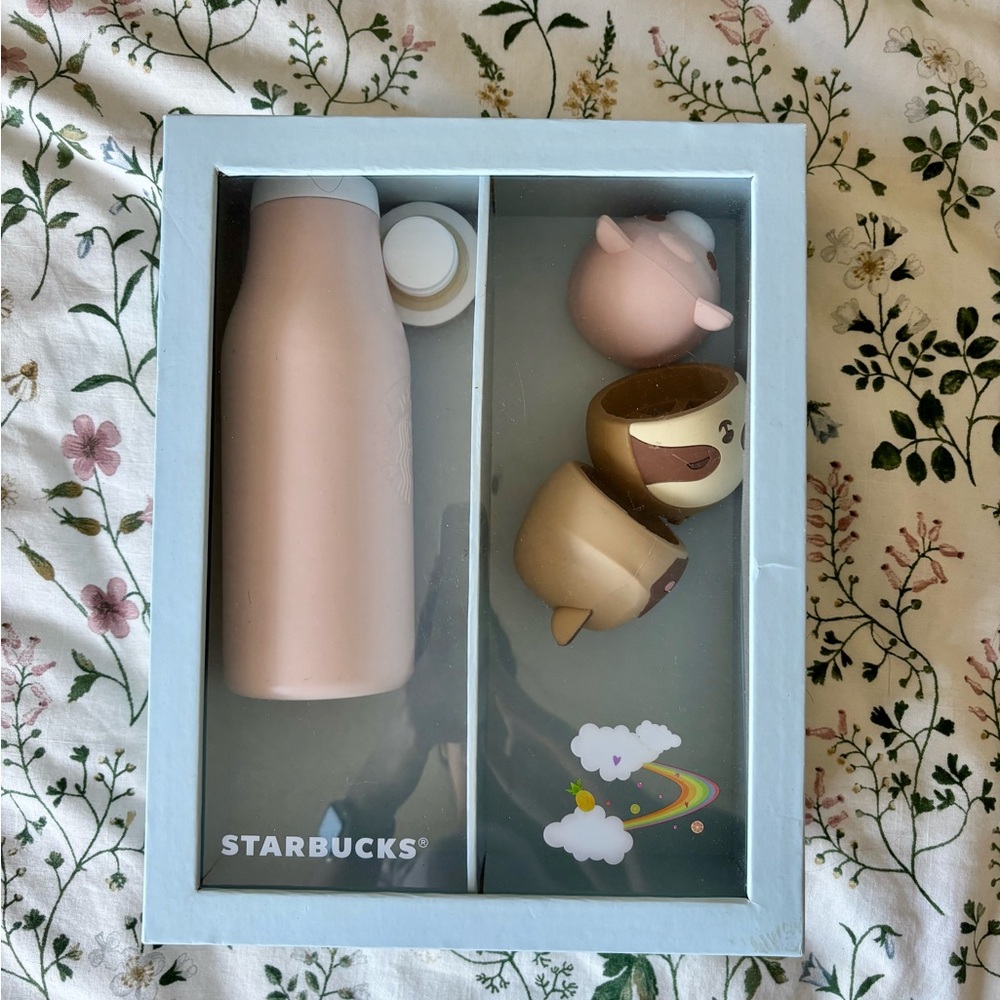 Starbucks China Exclusive! Pink Animal Interchangeable Cap Bottle - Picture 3 of 6